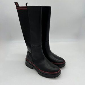 Timberland Women's Malynn Waterproof Tall Knee High Boots Black Leather Size 8.5